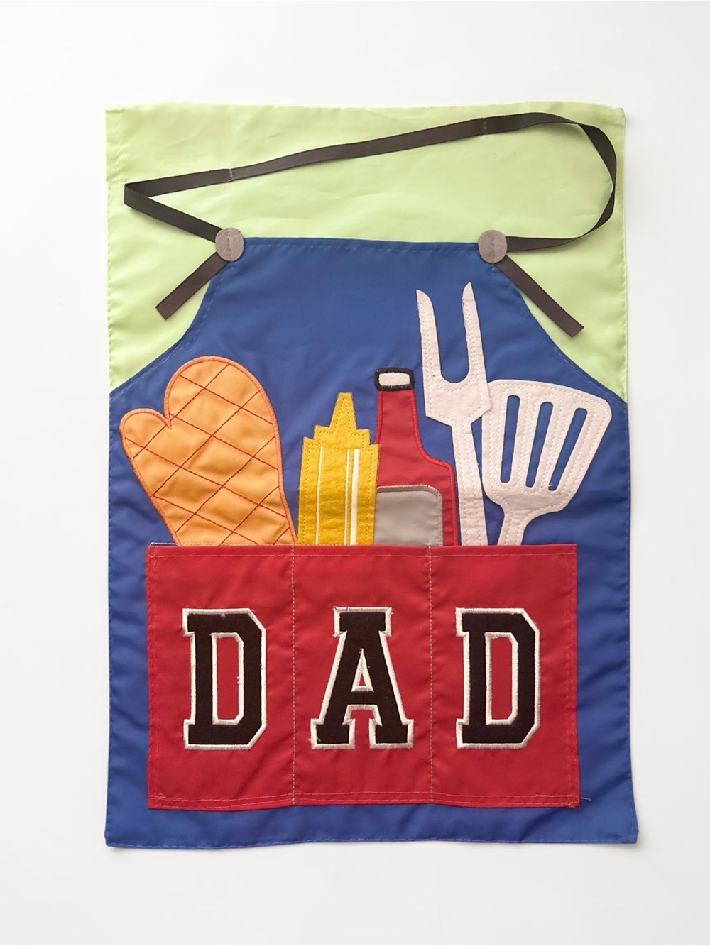 Dad Garden Flag Double Sided Apron Cookout Fathers Day BBQ Gift